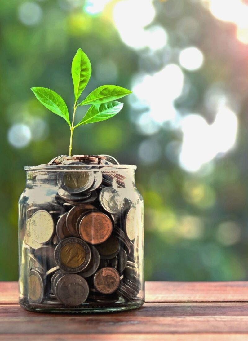 jar of money reflecting financial self-care